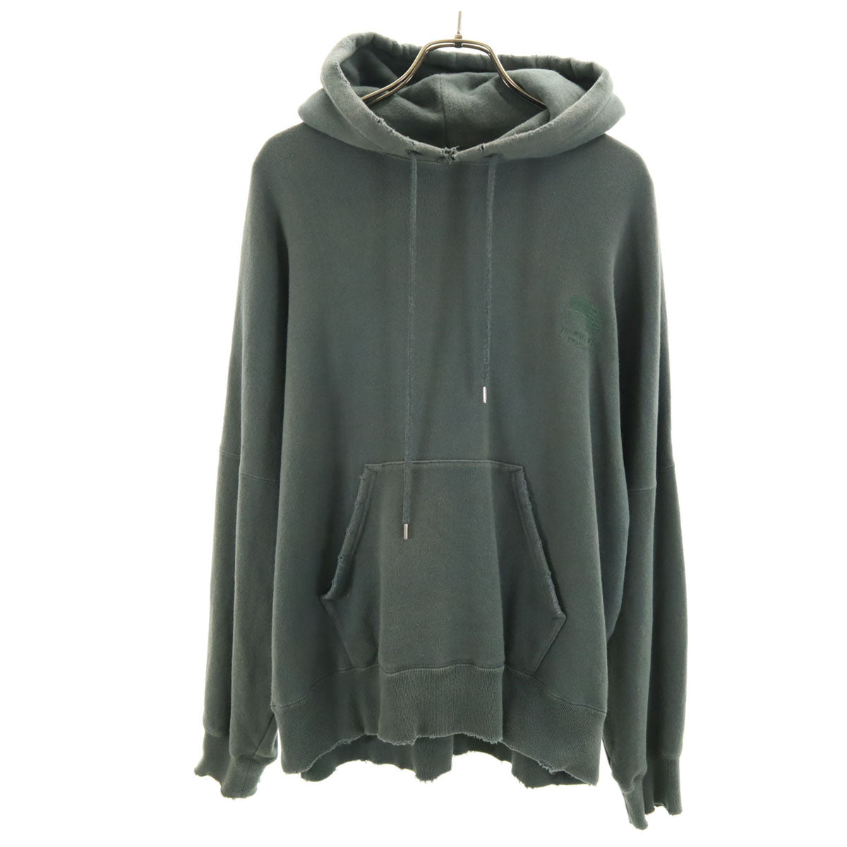 DAIRIKU ダイリク 20AW 日本製 長袖 ダメージ加工 トレーナー L グリーン 裏起毛 メンズ