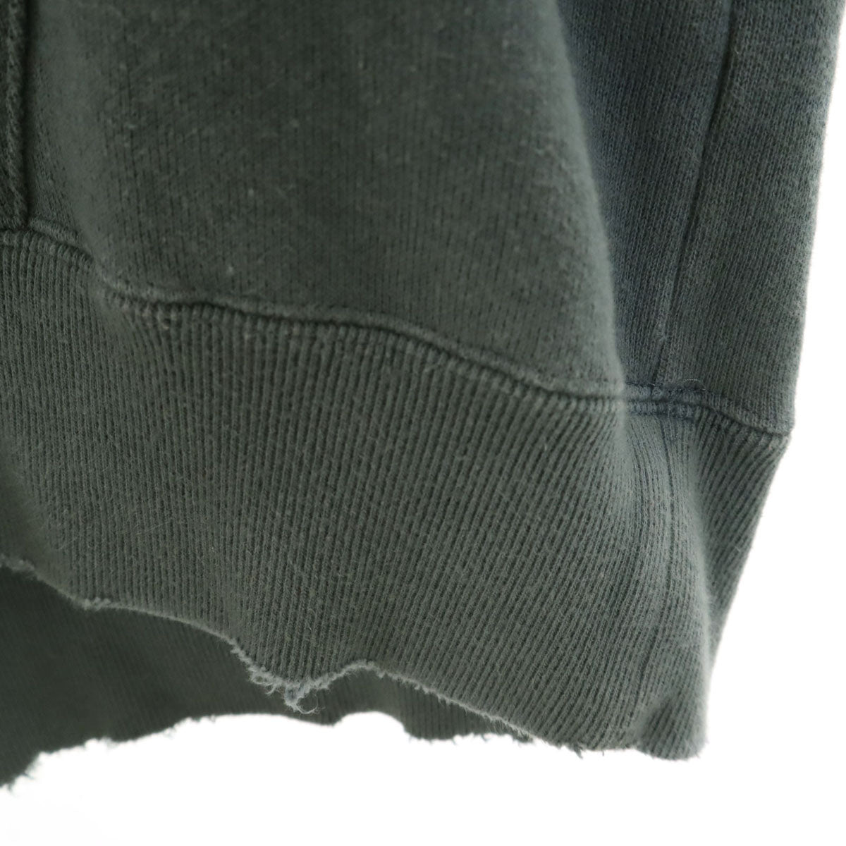 DAIRIKU ダイリク 20AW 日本製 長袖 ダメージ加工 トレーナー L グリーン 裏起毛 メンズ