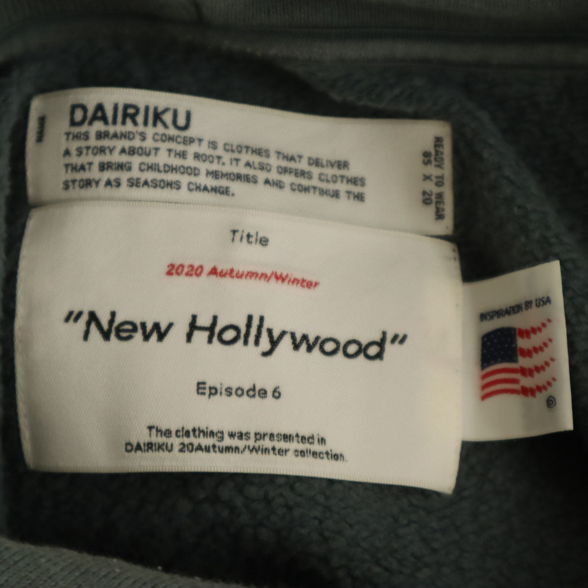 DAIRIKU ダイリク 20AW 日本製 長袖 ダメージ加工 トレーナー L グリーン 裏起毛 メンズ