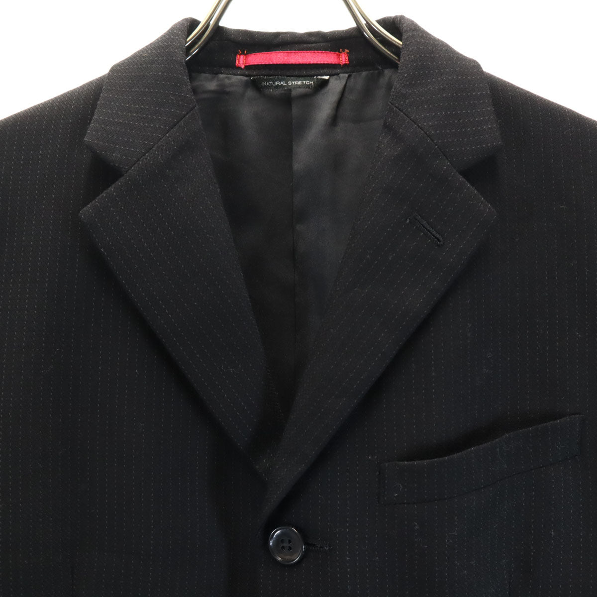 Guess ゲス ストライプ柄 スーツ 上下 セットアップ 90Y4 ブラック メンズ