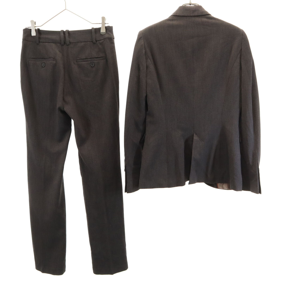 ZARA BASIC ザラベーシック パンツスーツ 上下 セットアップ M/USA02 ブラウン系 レディース