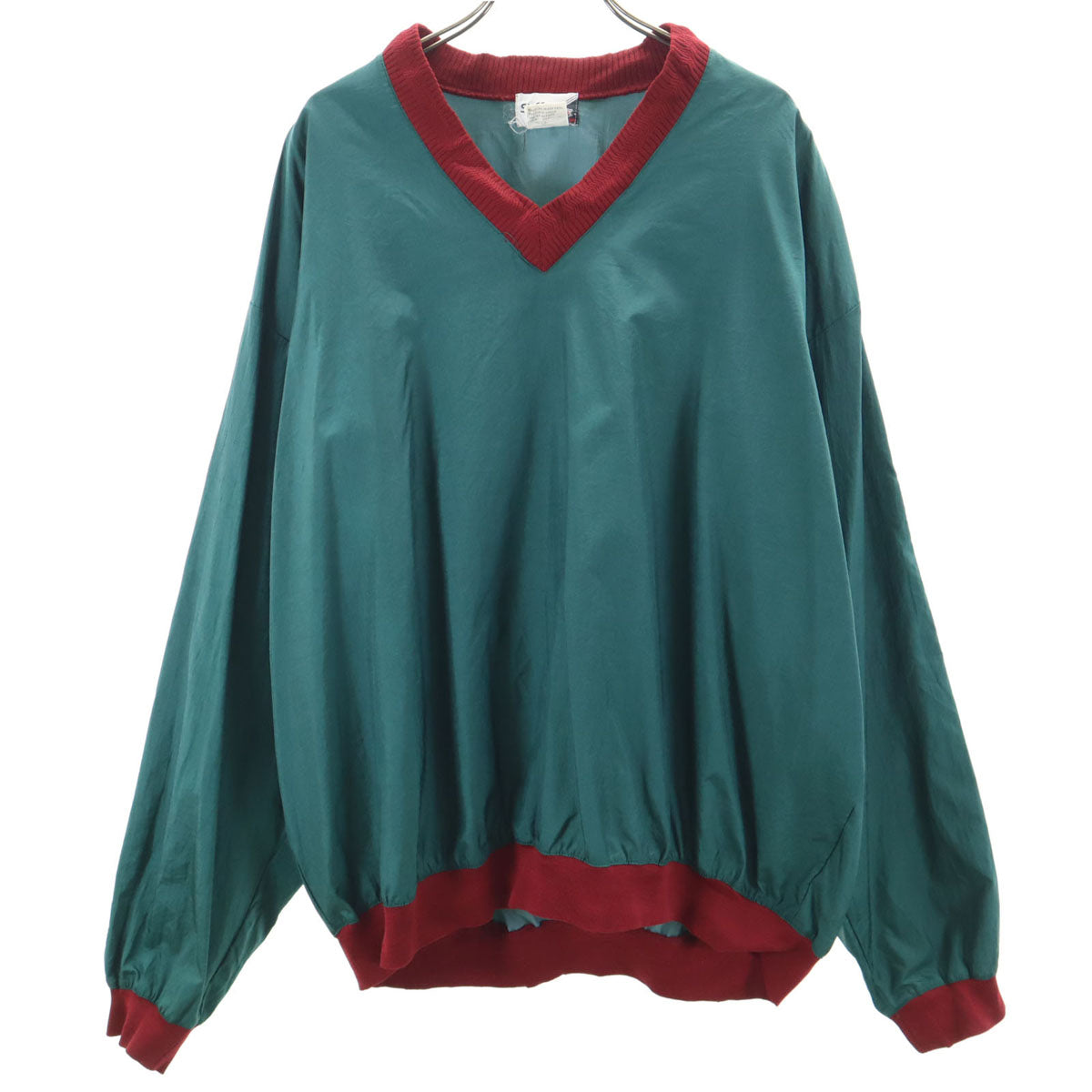 wilson ウィルソン 90s オールド 長袖 ツートンカラー Vネック ピステ XL グリーン メンズ