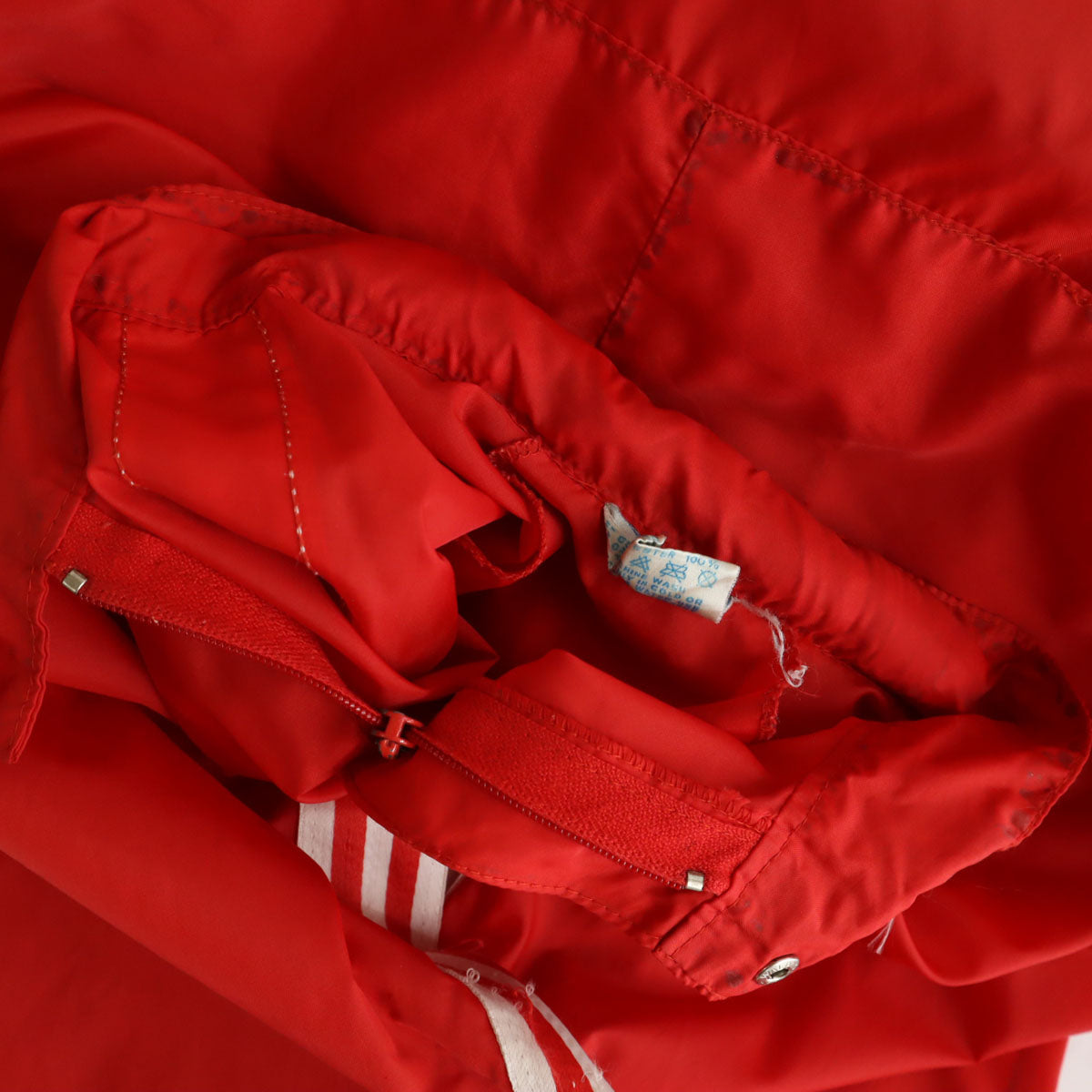 adidas アディダス 70s ヴィンテージ トレフォイルロゴ ウインドブレーカー 180 レッド メンズ