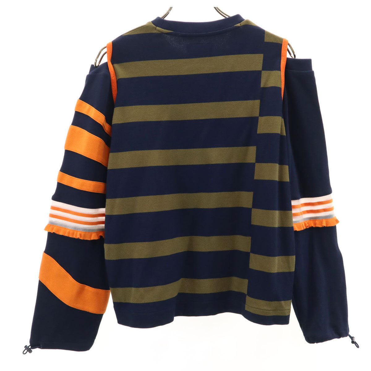 FILA フィラ 3.1 Phillip Lim 3.1 フィリップ リム コラボ ボーダー柄 長袖 カットソー S ネイビー トップス 肩開き レディース