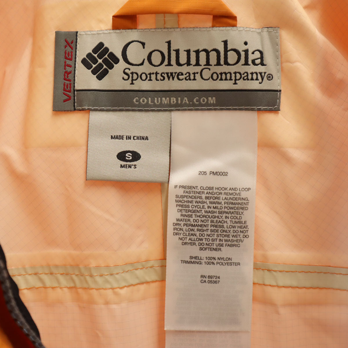 Columbia コロンビア カスケードロックス レインジャケット S オレンジ アウトドア メンズ