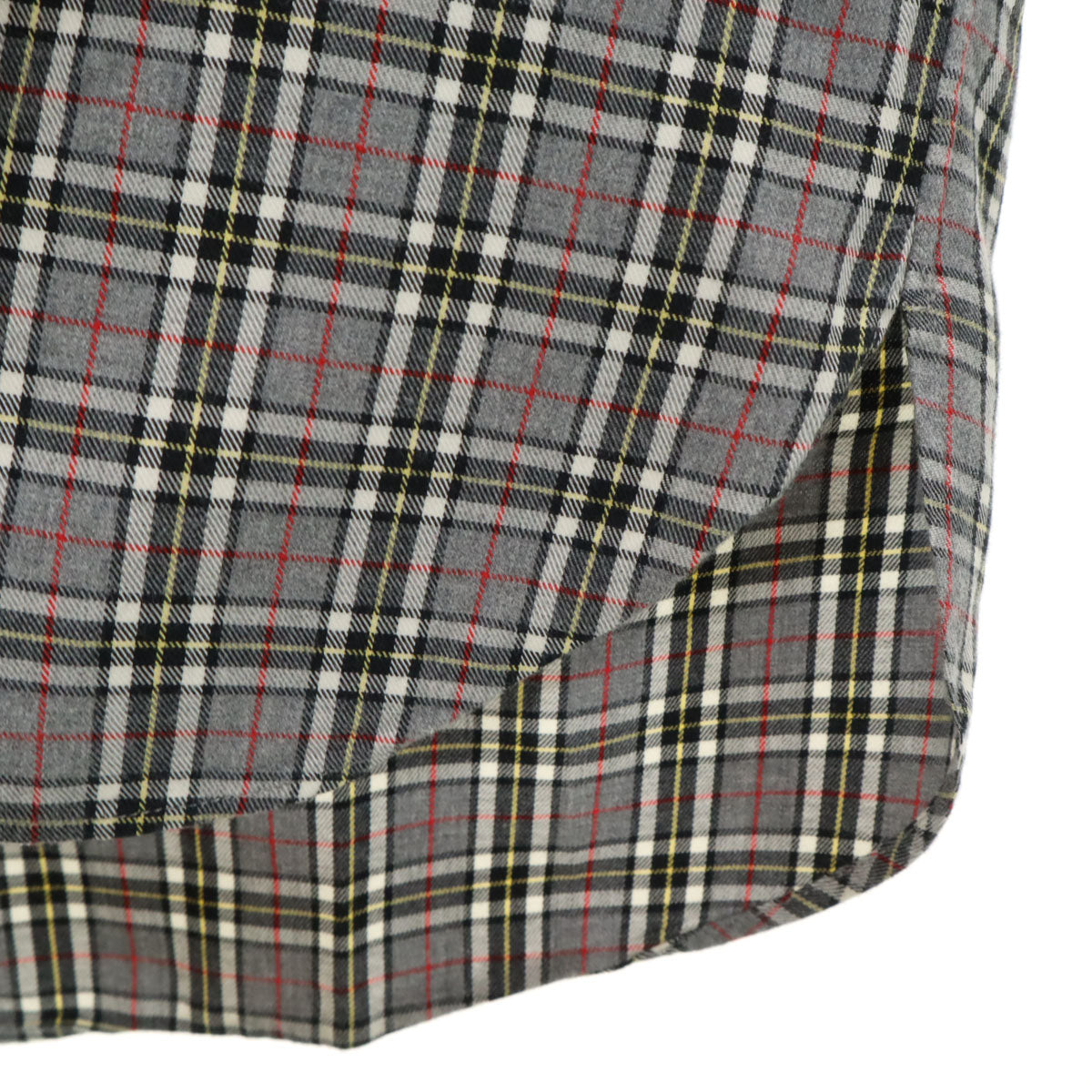 MAISON KITSUNE メゾンキツネ チェック柄 長袖 ボタンダウンシャツ 38 グレー メンズ