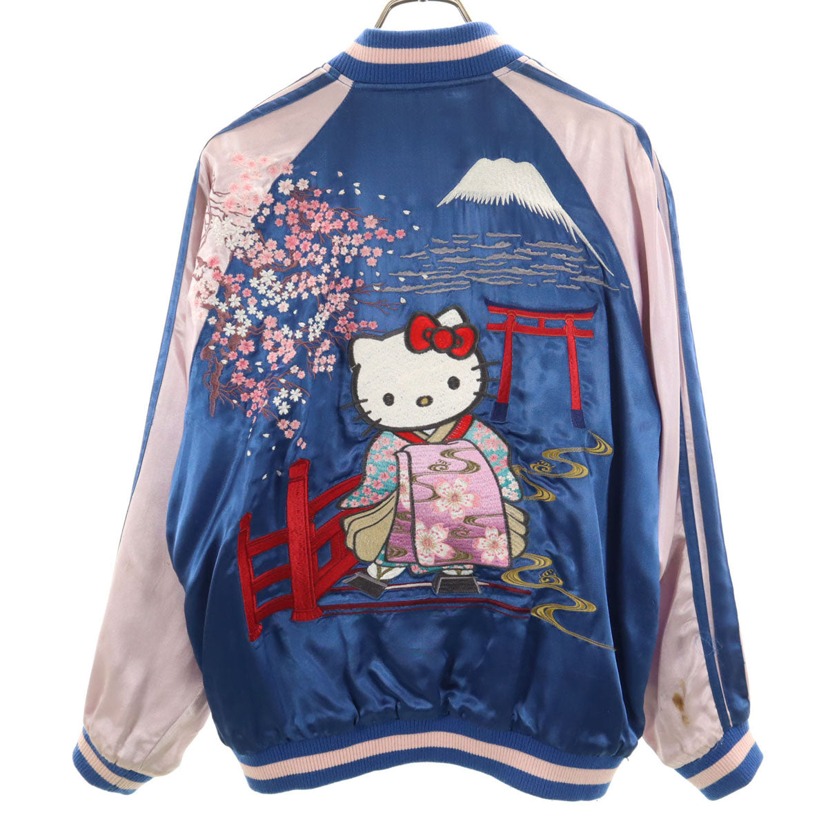 TENSTLIKE テンストライク SANRIO サンリオ コラボ 日本限定 ハローキティ リバーシブル スカジャン XL ブルー メンズ