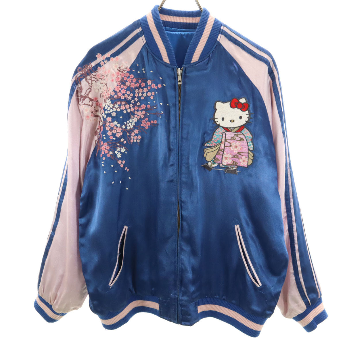 TENSTLIKE テンストライク SANRIO サンリオ コラボ 日本限定 ハローキティ リバーシブル スカジャン XL ブルー メンズ