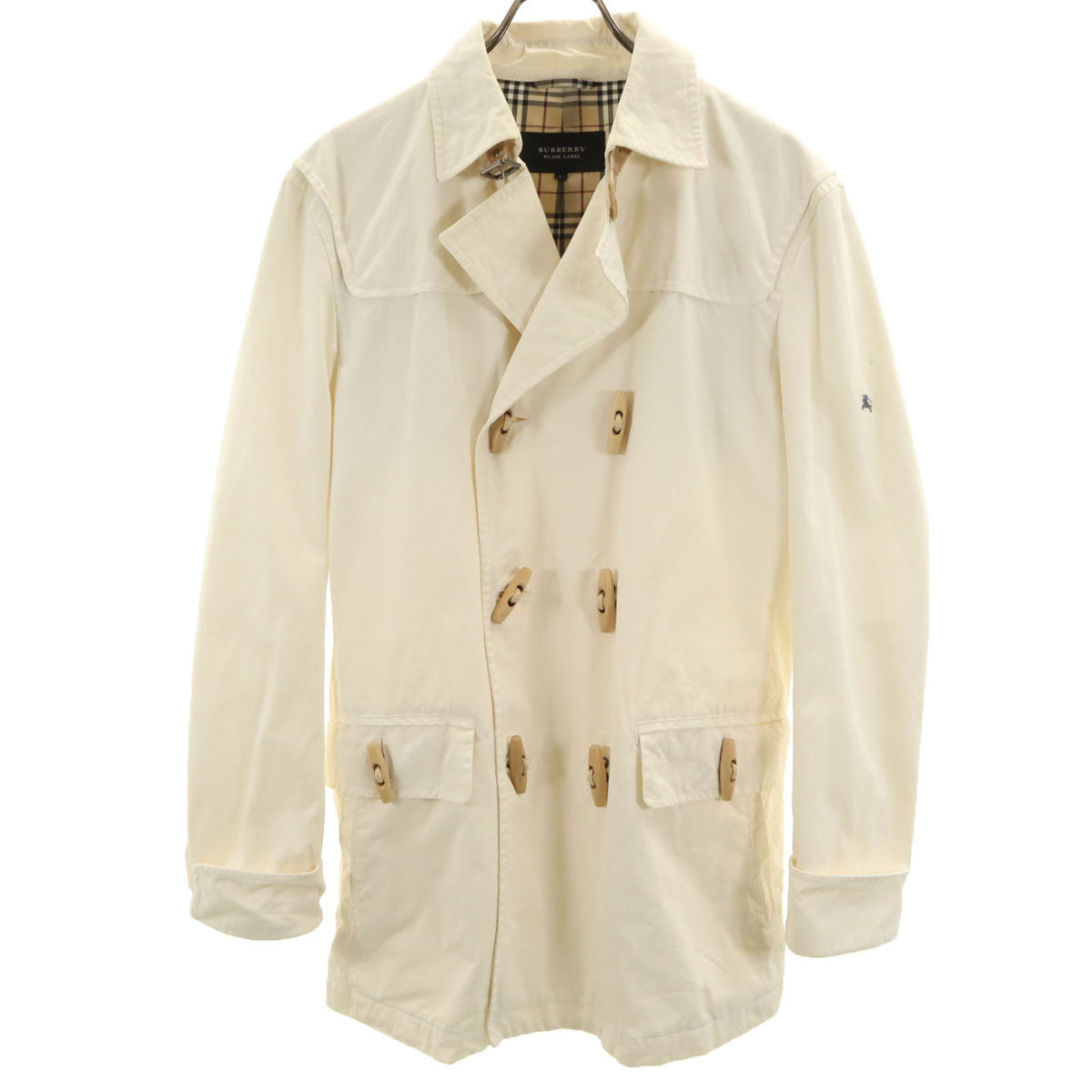 BURBERRY BLACK LABEL バーバリーブラックレーベル トグルボタン ダブルブレスト ジャケット L 生成り 三陽商会 メンズ