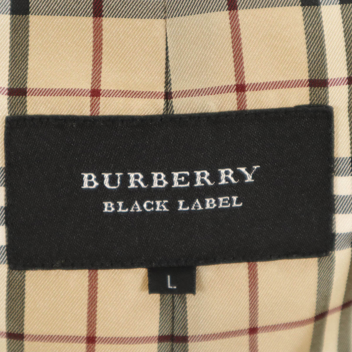 BURBERRY BLACK LABEL バーバリーブラックレーベル トグルボタン ダブルブレスト ジャケット L 生成り 三陽商会 メンズ