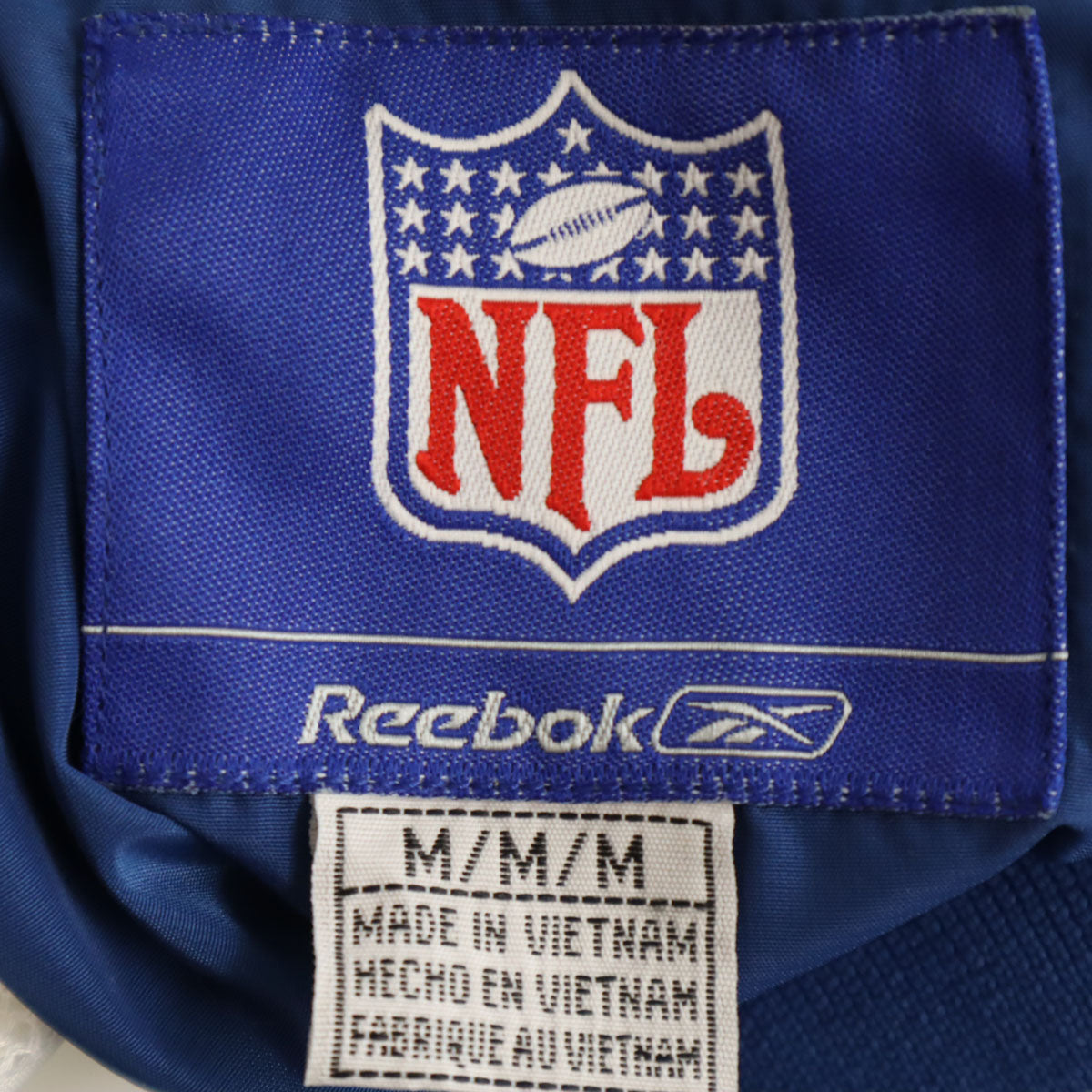 Reebok リーボック 未使用 ウインドブレーカー M ブルー系 スーパーボウルXXXVIII 裏メッシュ タグ付き メンズ