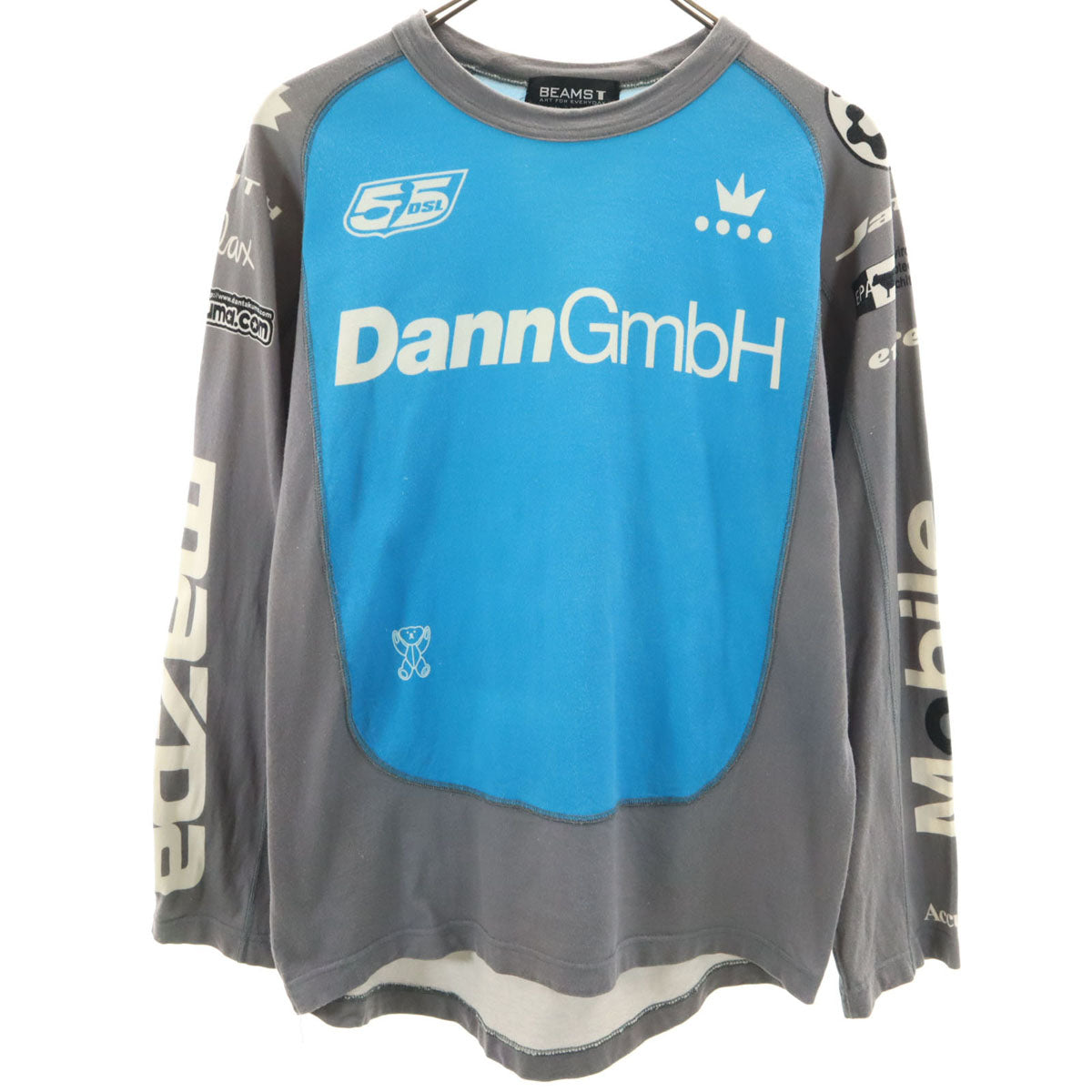 BEAMS T ビームス ティー 長袖 Tシャツ ブルー系 DannGmbH ロンT メンズ