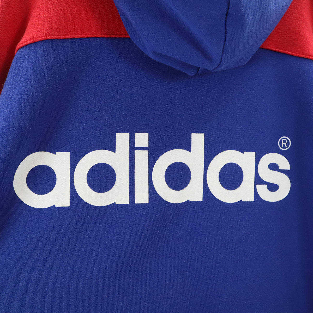 adidas アディダス 80s 日本製 ヴィンテージ 長袖 スウェットパーカー O-XO ブルー系 プルオーバー デサント メンズ