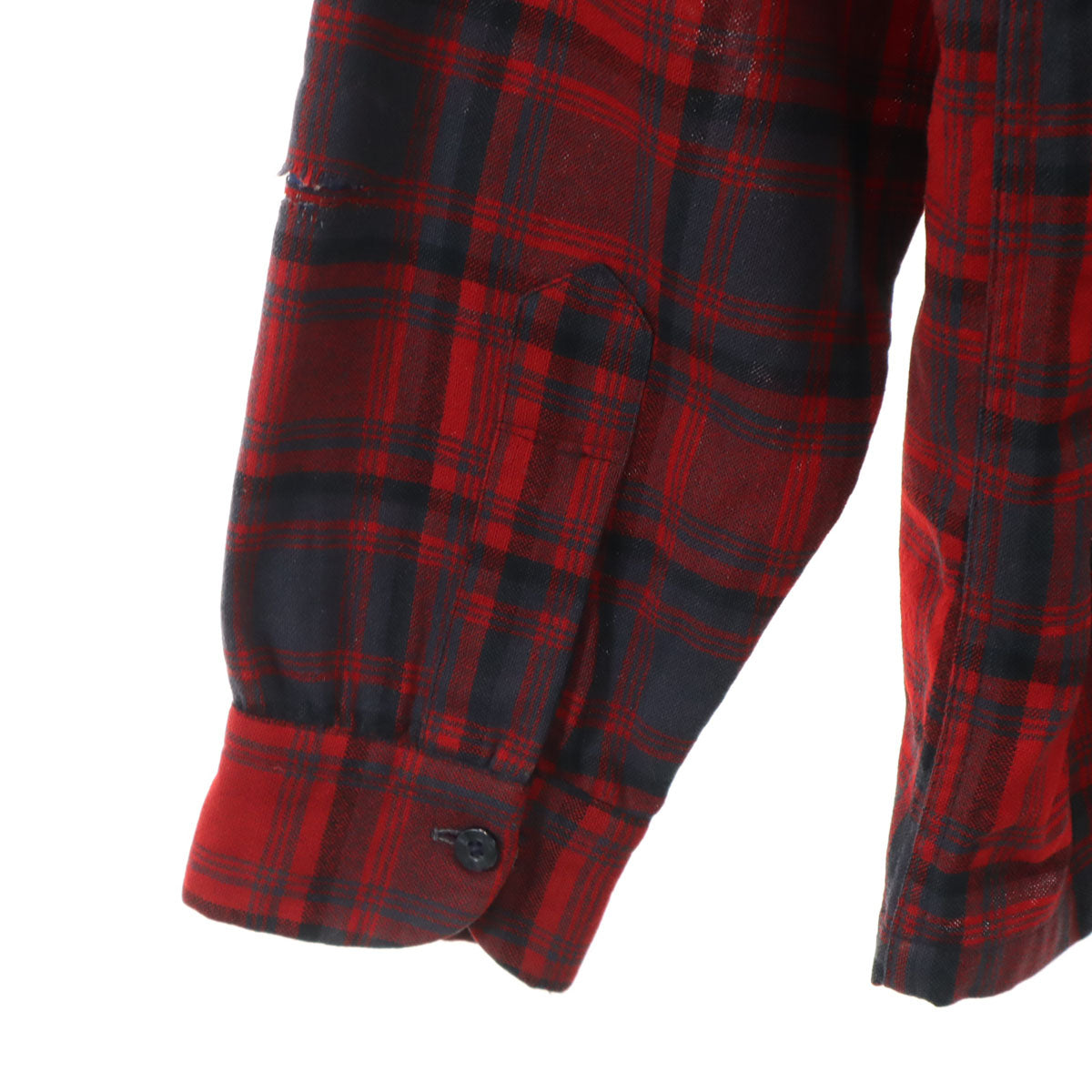 PENDLETON ペンドルトン 50s 60s ヴィンテージ チェック柄 長袖 ウールシャツ L レッド メンズ