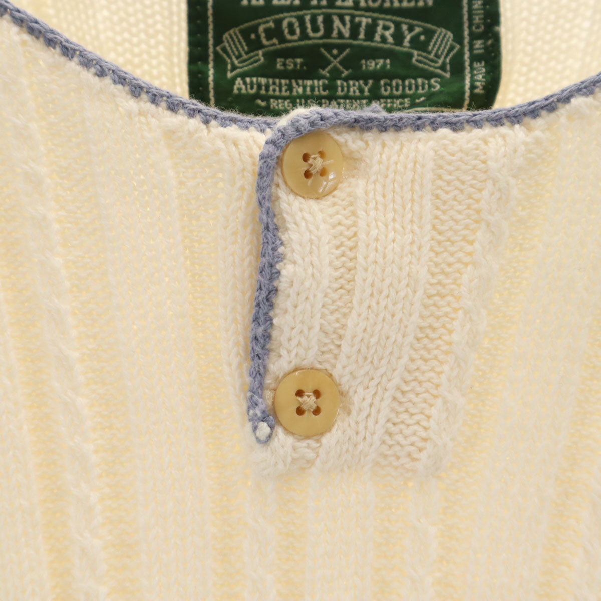 RALPH LAUREN COUNTRY ラルフローレンカントリー 90s オールド フレンチスリーブ ニット M アイボリー レディース