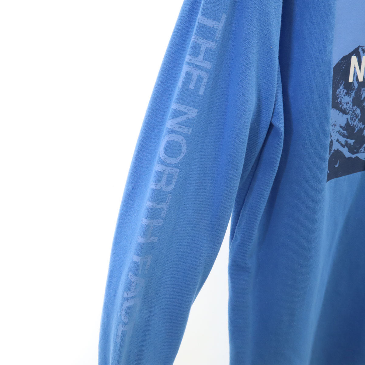 THE NORTH FACE ノースフェイス バックプリント 長袖 Tシャツ M ブルー NTW32344 アウトドア ロンT レディース