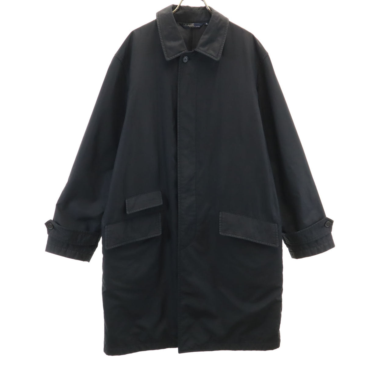 Polo by Ralph Lauren ポロバイラルフローレン 日本製 ステンカラーコート L ブラック メンズ