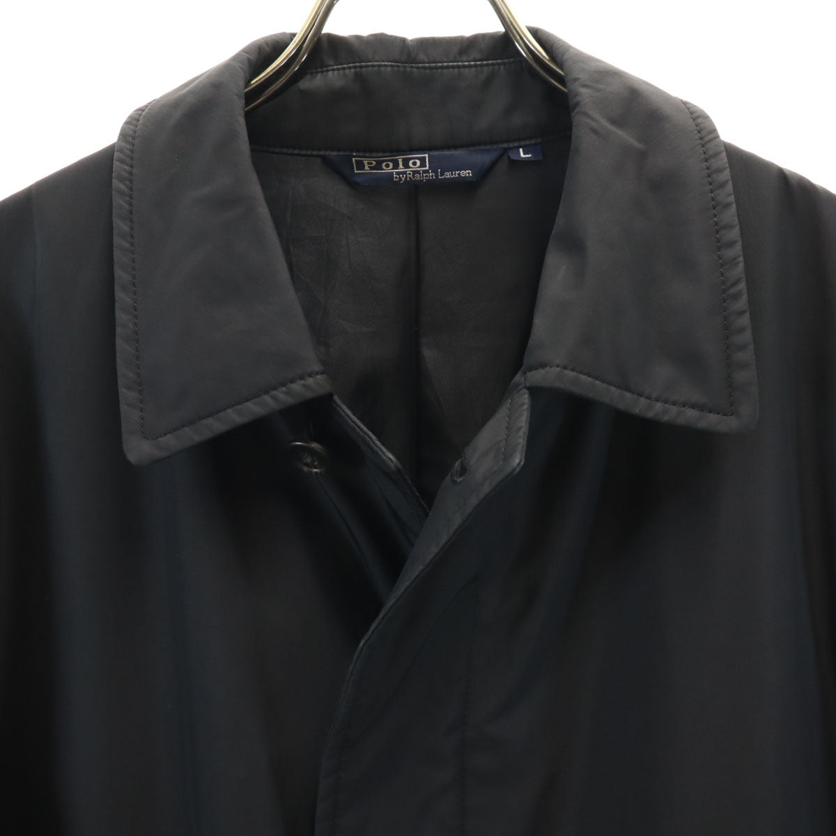 Polo by Ralph Lauren ポロバイラルフローレン 日本製 ステンカラーコート L ブラック メンズ