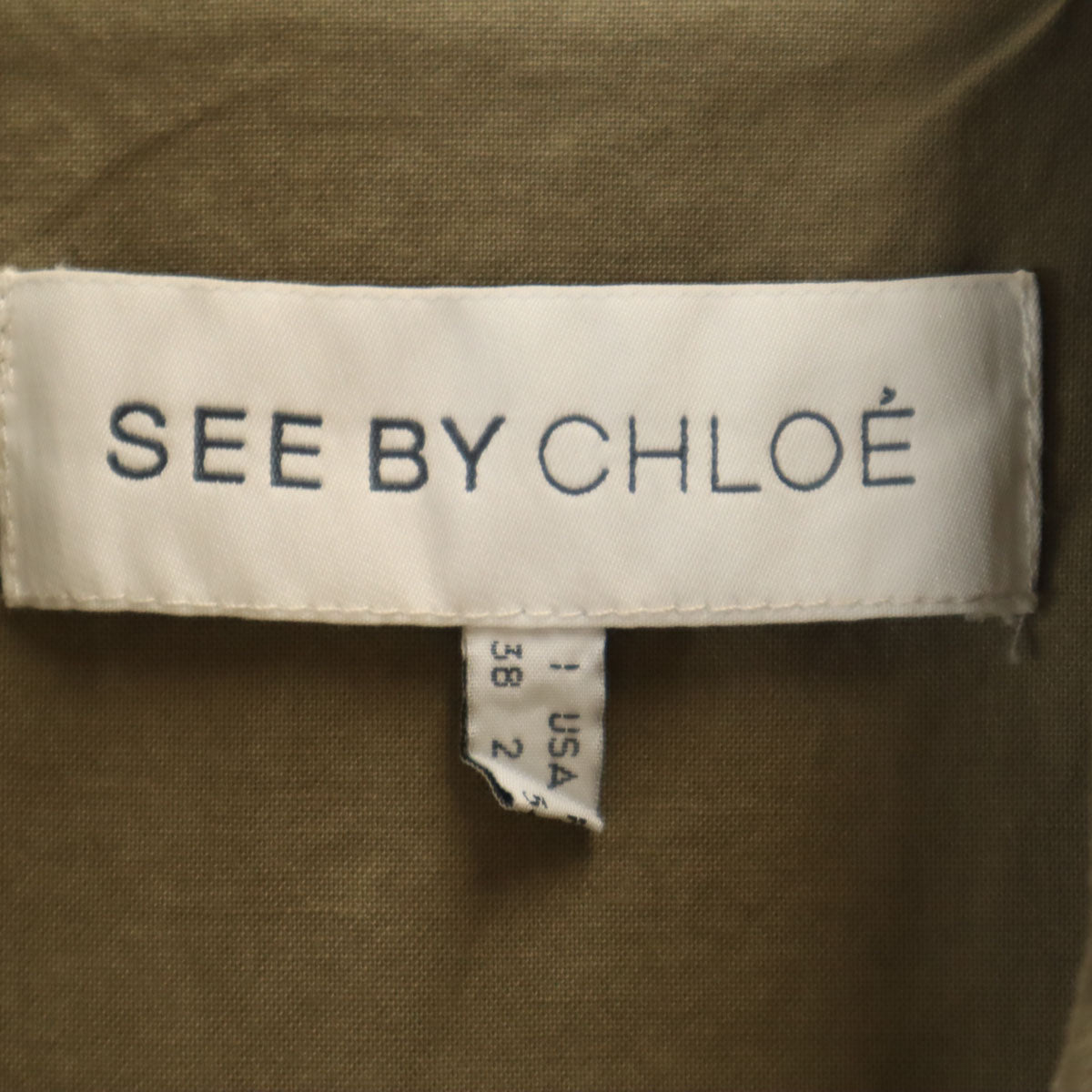 SEE BY CHLOE シーバイクロエ トレンチコート 38 オリーブ レディース