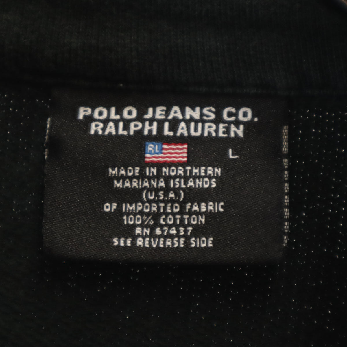 POLO JEANS Ralph Lauren ポロジーンズラルフローレン 長袖 ハーフジップ スウェット L ブラック メンズ