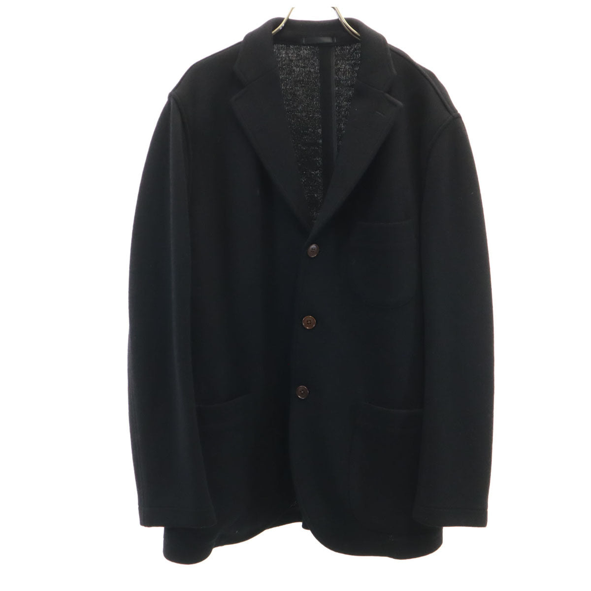 camicia da roscoe カミーチェドロスコ 日本製 ニット テーラードジャケット ブラック アンコン メンズ
