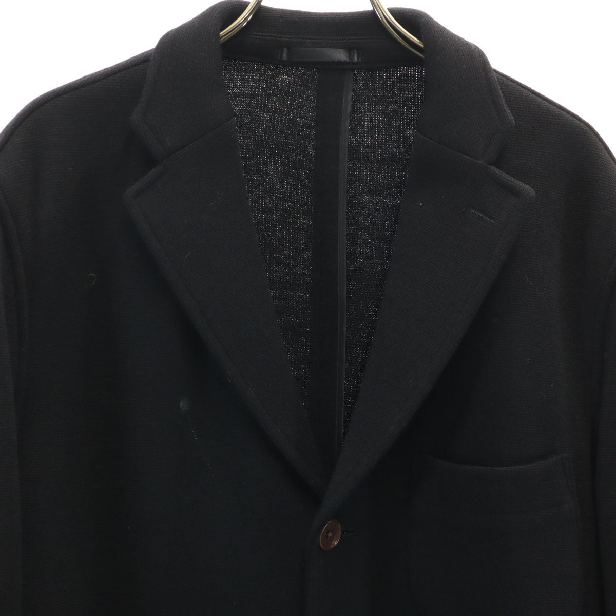 camicia da roscoe カミーチェドロスコ 日本製 ニット テーラードジャケット ブラック アンコン メンズ
