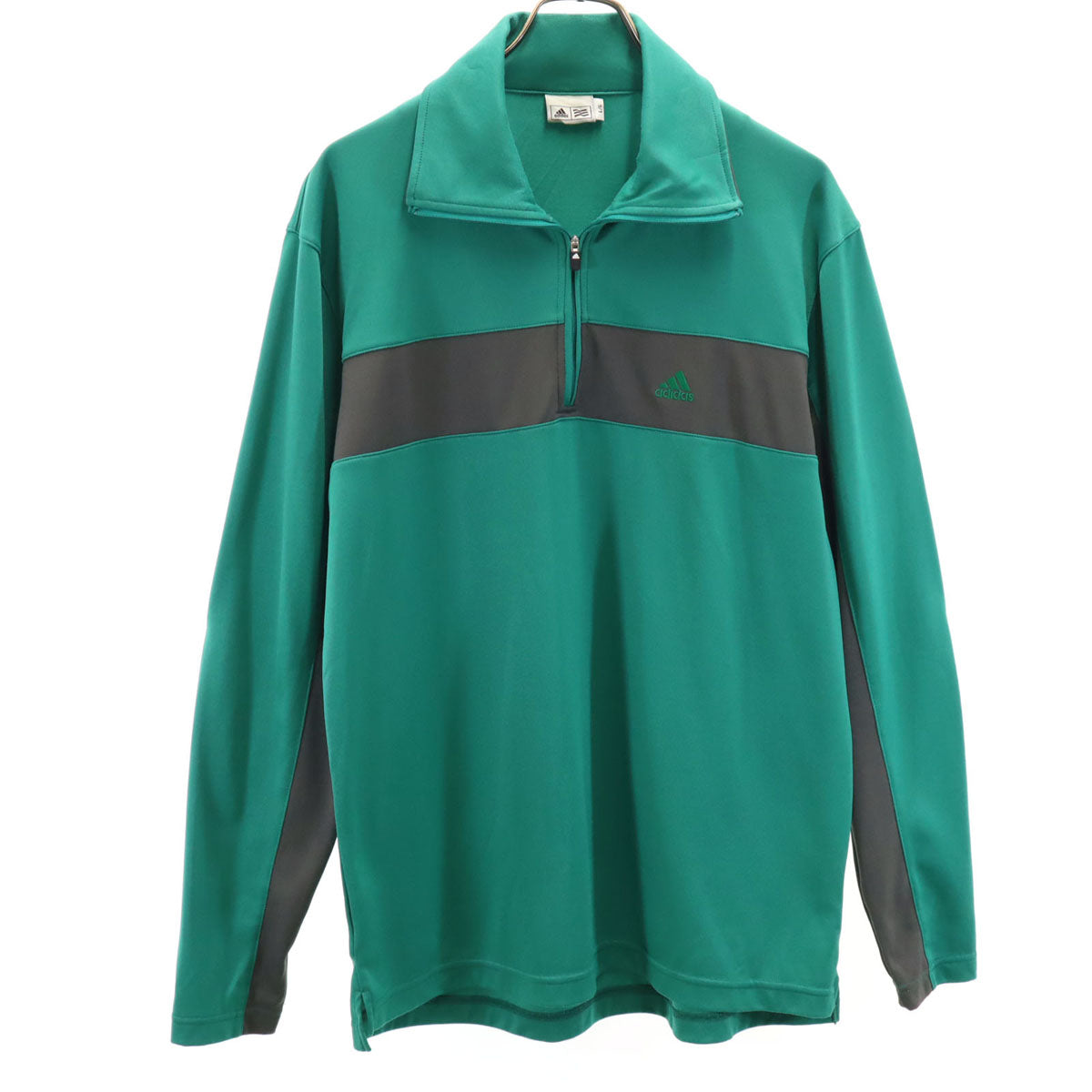 adidas アディダス ゴルフ ハーフジップ ウェア L グリーン ジャージ メンズ