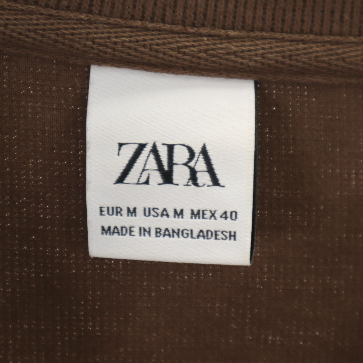 ZARA ザラ 長袖 ニット M ブラウン系 メンズ