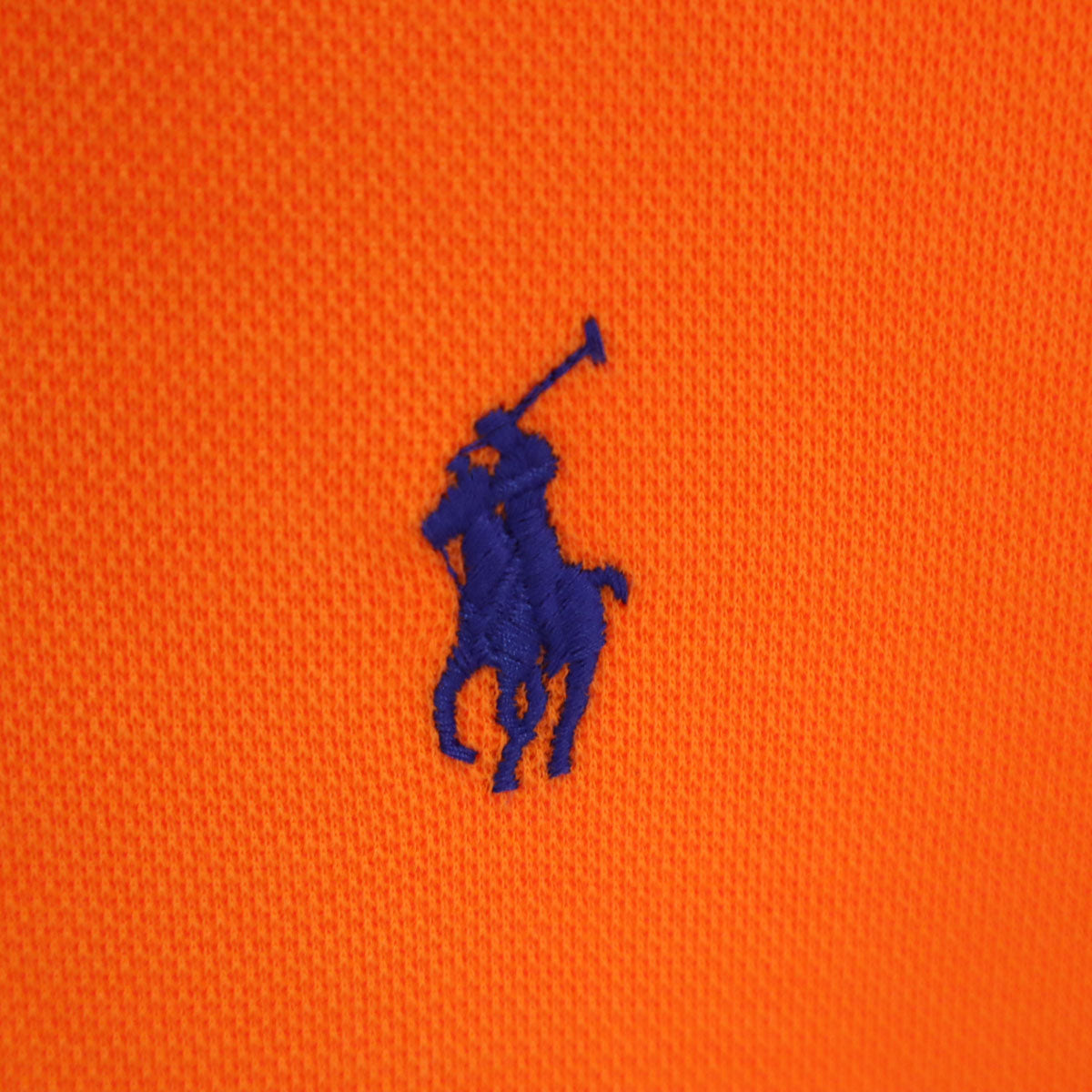POLO RALPH LAUREN ポロラルフローレン ハーフジップ ジャケット LG オレンジ系 プルオーバー 鹿の子地 メンズ
