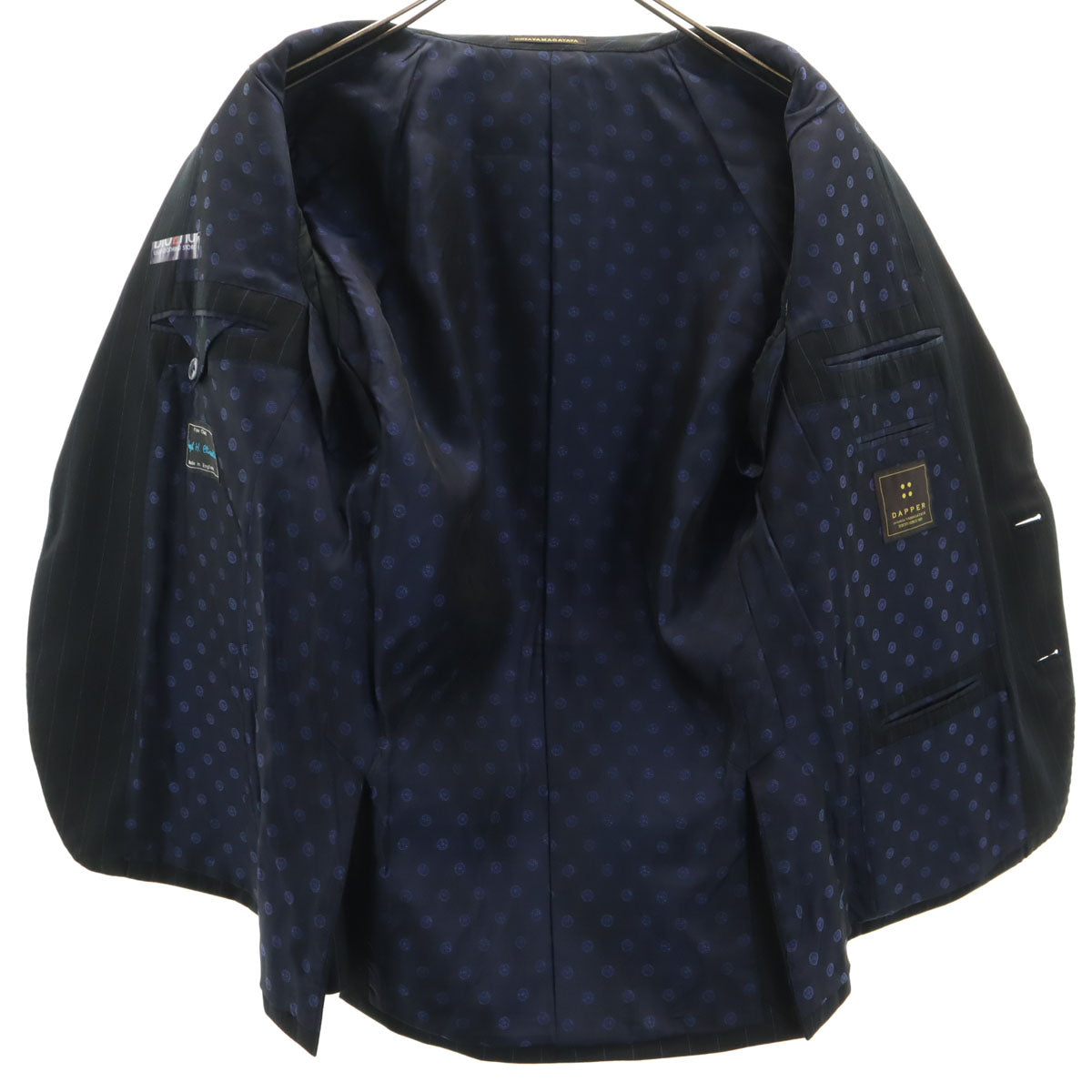 DAPPER ダッパー 日本製 ストライプ柄 スーツ 上下 セットアップ ネイビー 銀座山形屋 メンズ