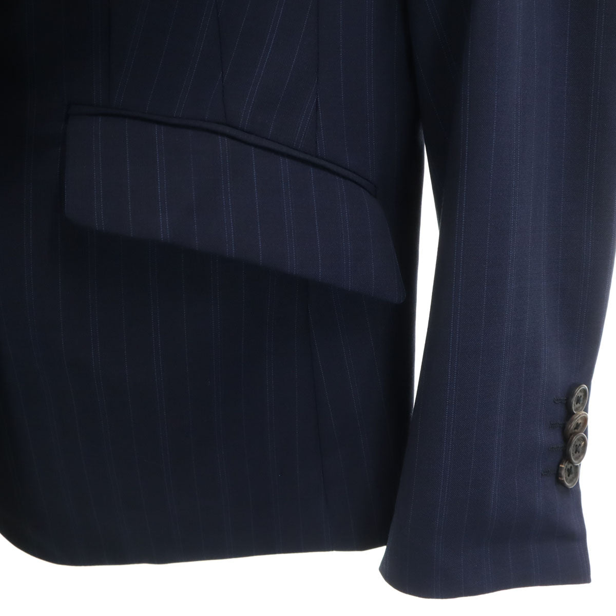Brooks Brothers ブルックスブラザーズ ストライプ柄 スカートスーツ 上下 セットアップ 2/4 ネイビー レディース