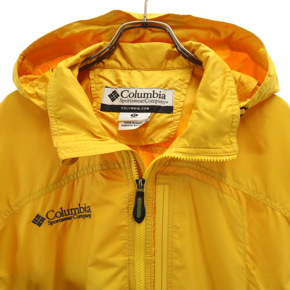 Columbia コロンビア ジャケット XS イエロー 収納袋付き メンズ