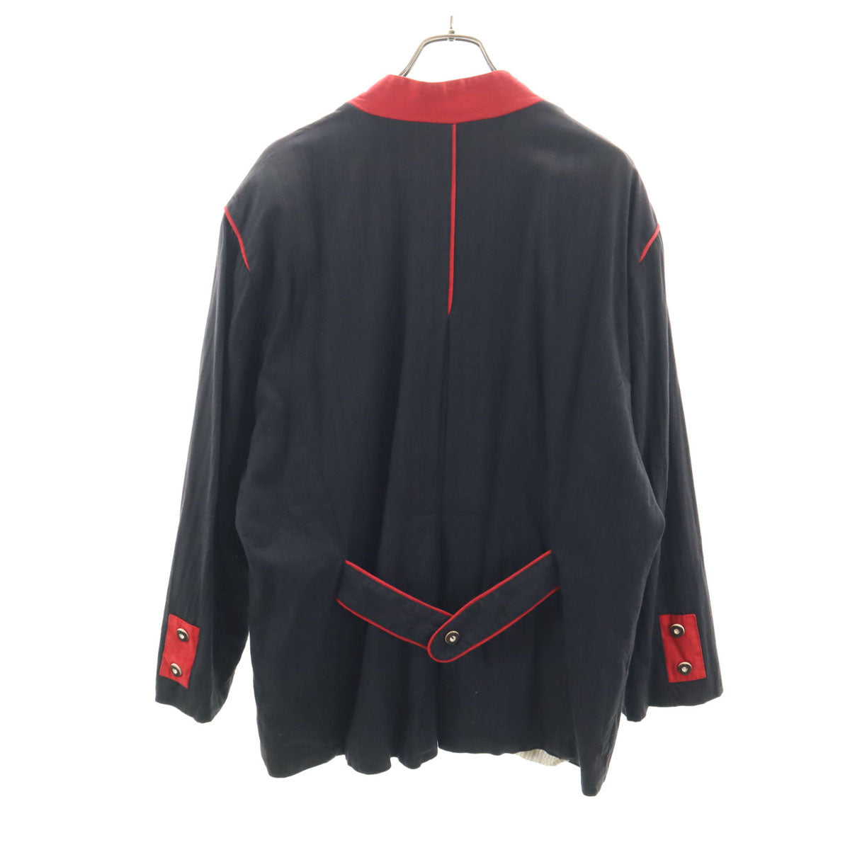 Altenburger アルテンブルガー 80s リネンブレンド ヴィンテージ ストライプ柄 ジャケット 44 ブラック メンズ