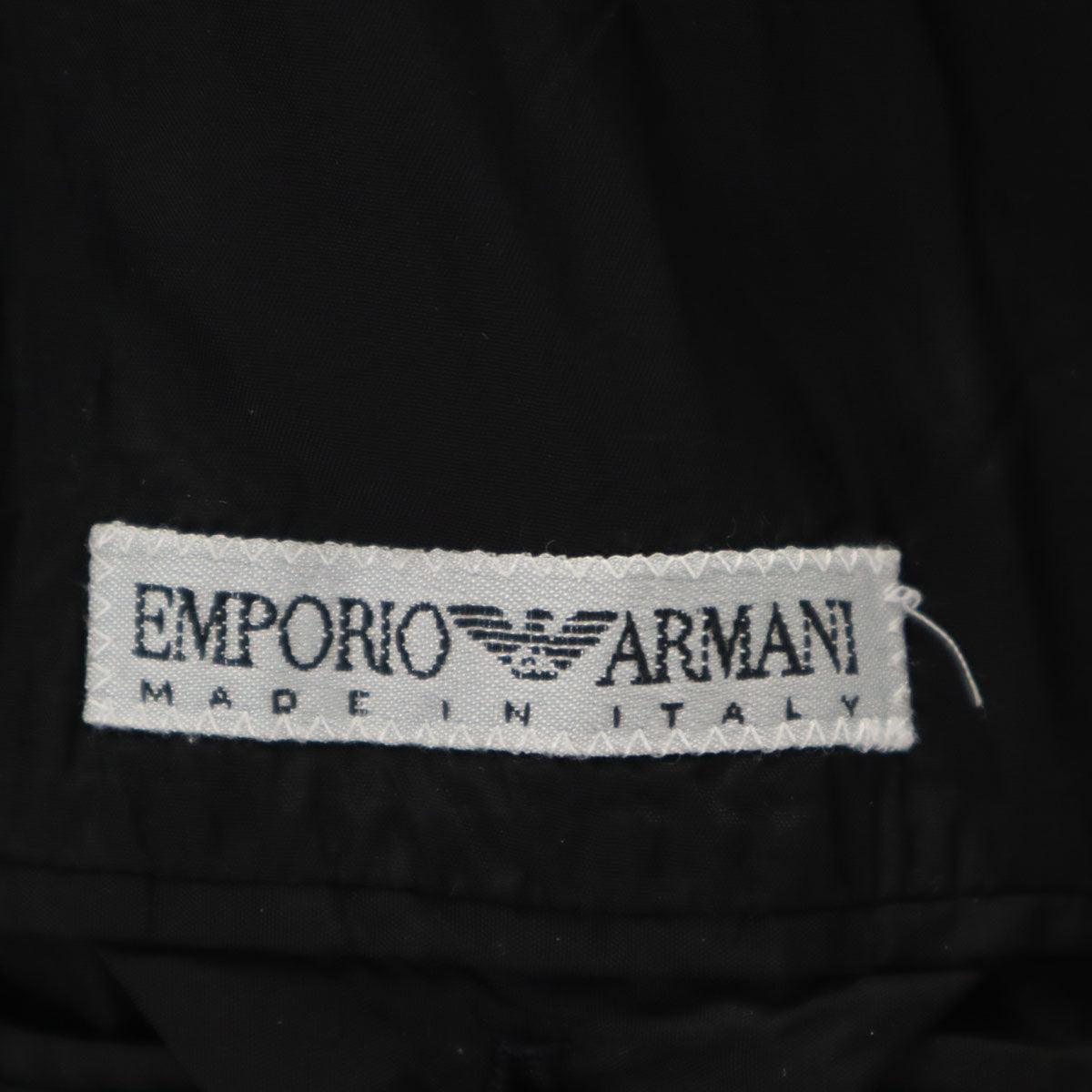 Emporio Armani エンポリオアルマーニ 90s イタリア製 オールド 総柄 テーラードジャケット 54 ブラック メンズ