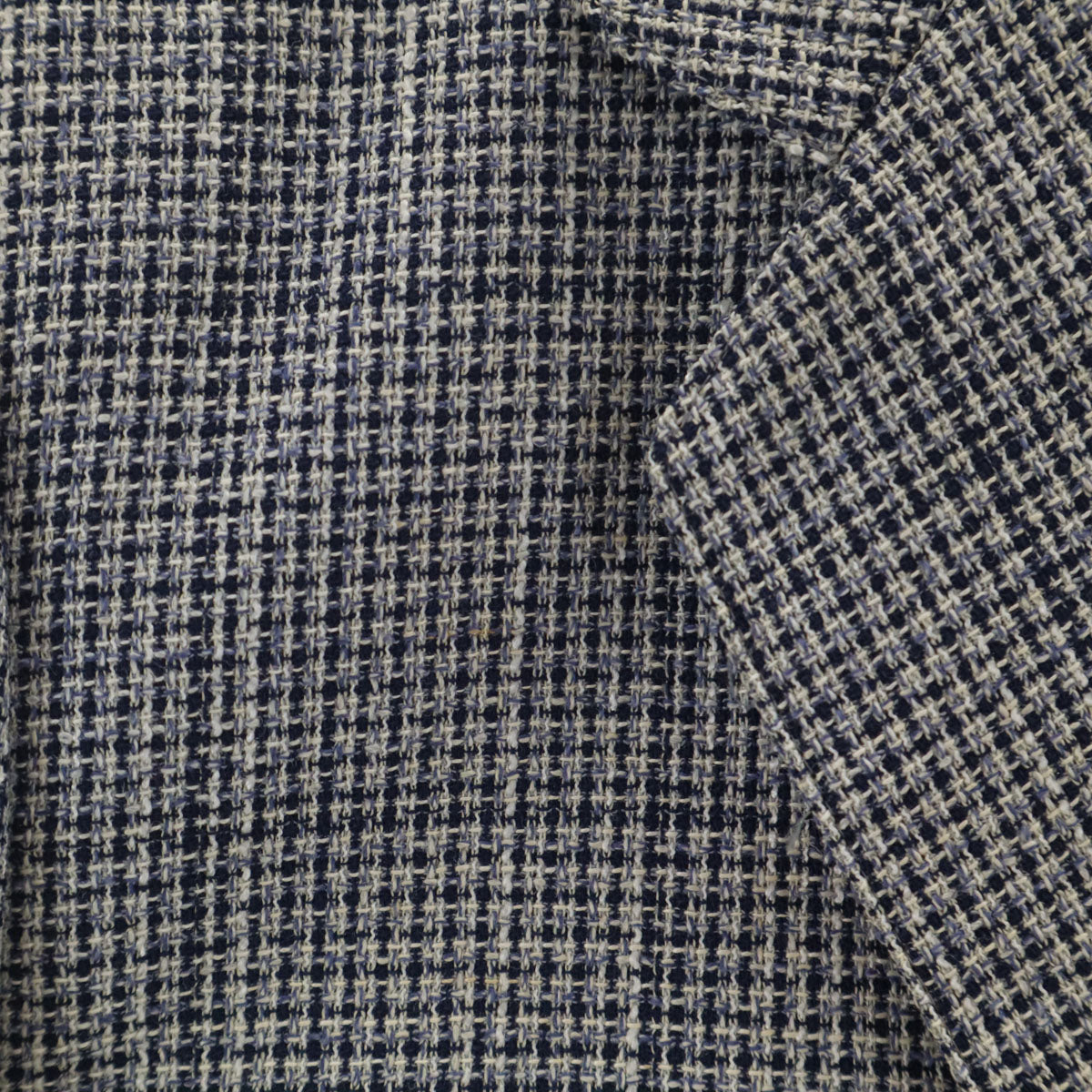 LANVIN ランバン 90s オールド チェック柄 テーラードジャケット 46-54 ネイビー アンコン メンズ
