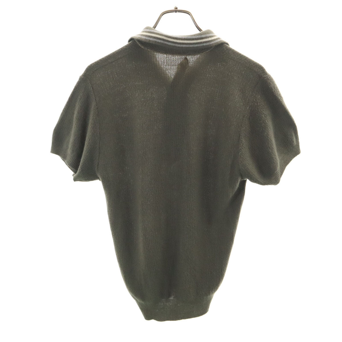 VAN HEUSEN ヴァンヒューゼン 50s ヴィンテージ 半袖 ニット ポロシャツ M オリーブ系 レディース