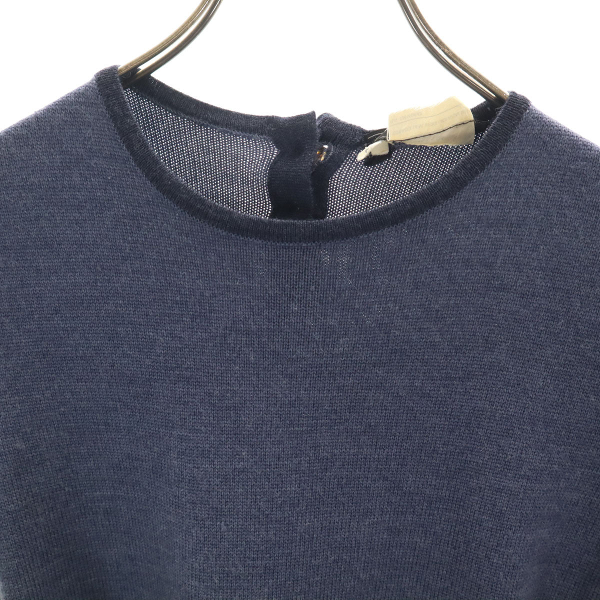 Salvatore Ferragamo サルヴァトーレフェラガモ 90s イタリア製 オールド 半袖 ニット ワンピース S ネイビー レディース