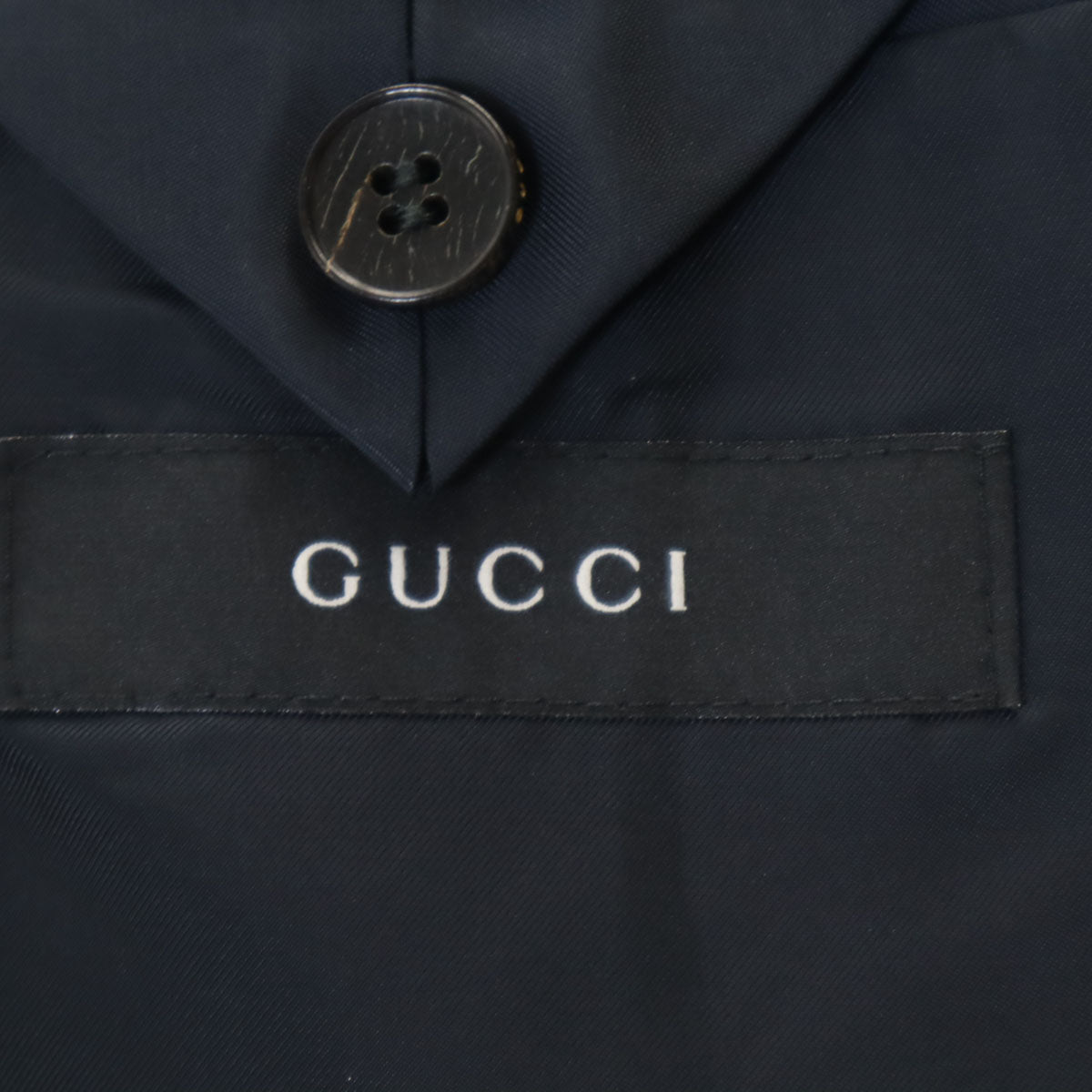 GUCCI グッチ イタリア製 ストライプ柄 スーツ 上下 セットアップ 46 ブラック メンズ