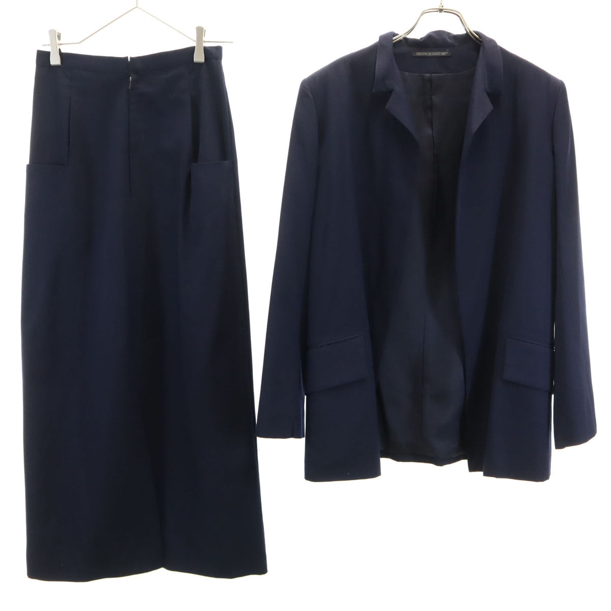 YOHJI YAMAMOTO COSTUME ヨウジヤマモト コスチューム 日本製 ジャケット 上下 セットアップ 2/1 ネイビー レディース