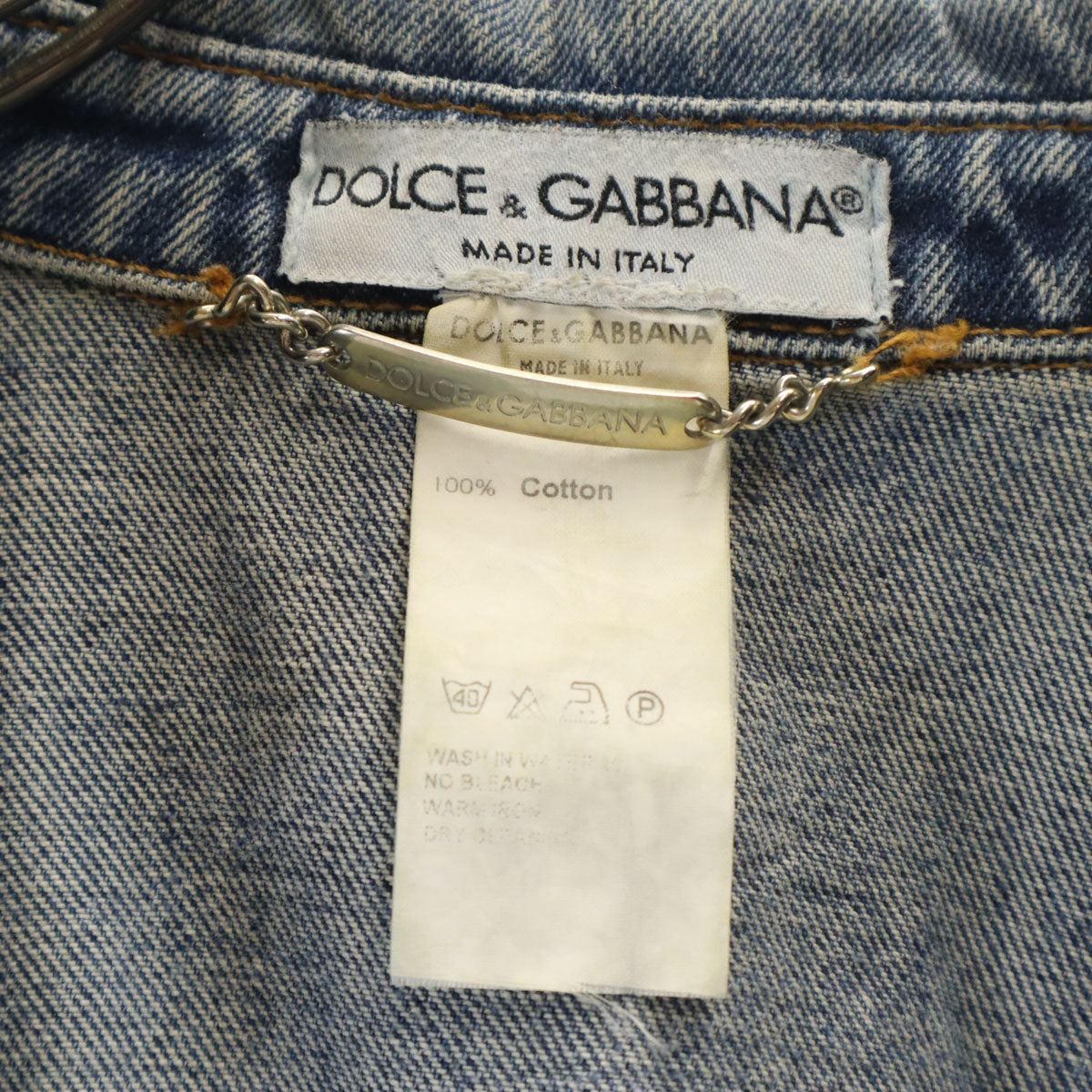 DOLCE&GABBANA ドルチェアンドガッバーナ イタリア製 デニムジャケット 38 ウォッシュブルー ジージャン レディース