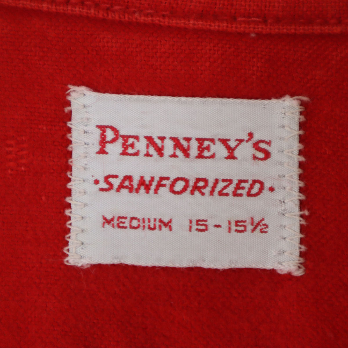 PENNEYS ペニーズ 50s ヴィンテージ シャモアクロス 長袖 シャツ 15-151/2 レッド メンズ