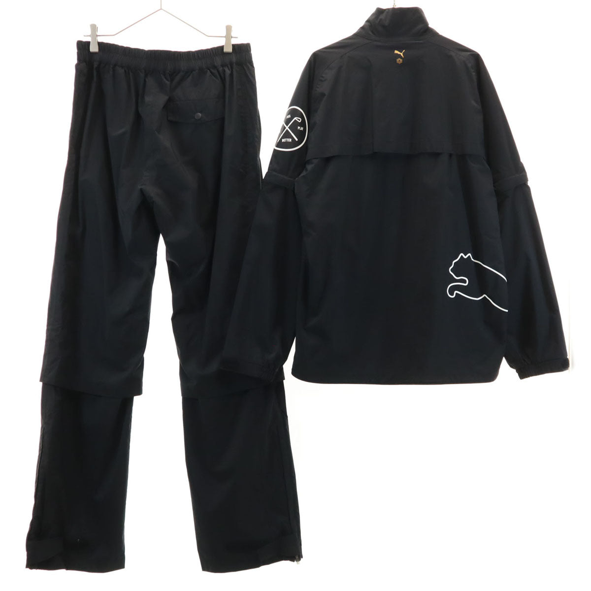 PUMA プーマ ゴルフ ジャケット 上下 セットアップ O ブラック メンズ
