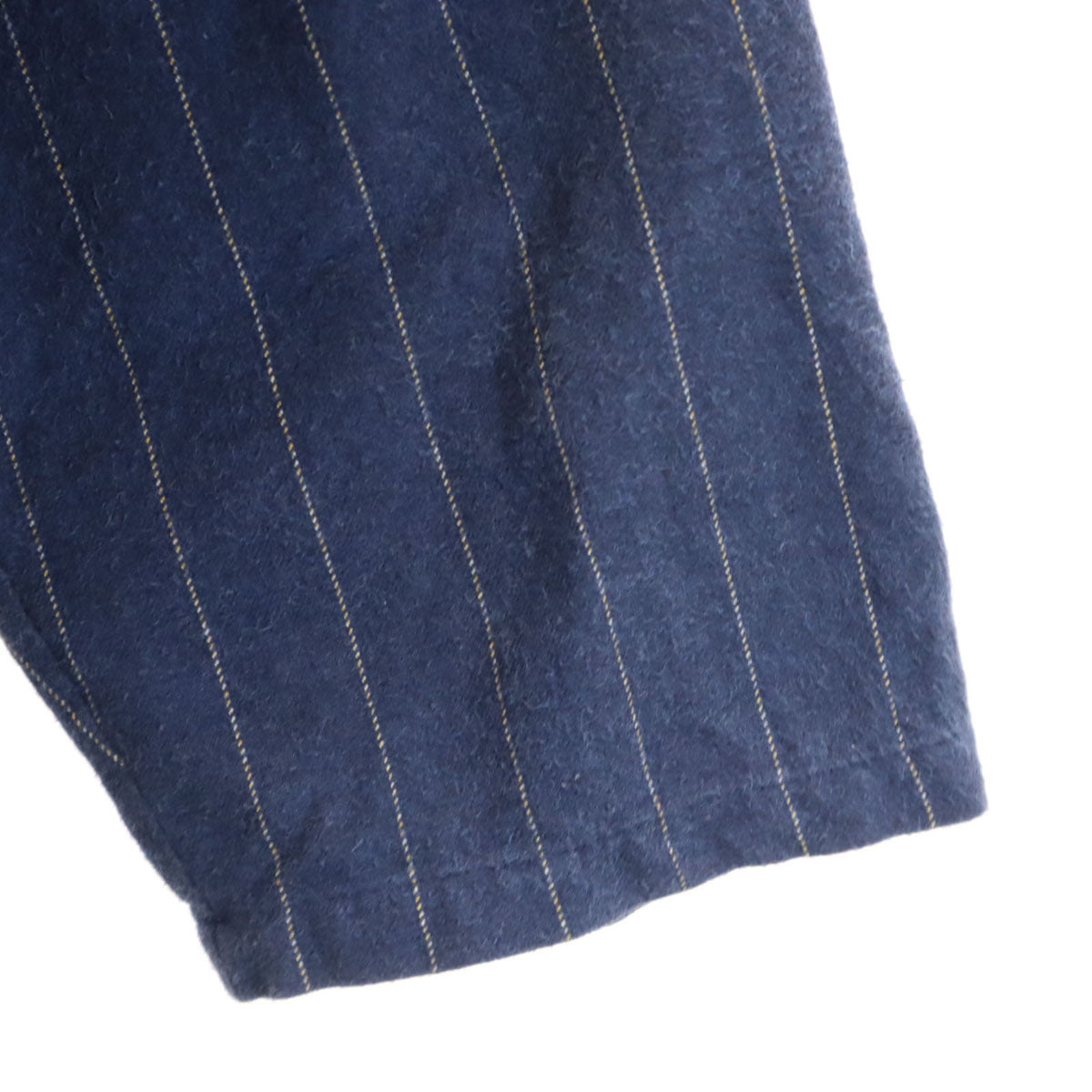 LACOSTE HOMEWEAR ラコステ ホームウェア 日本製 ストライプ柄 長袖 ルームウェア 上下 セットアップ M ネイビー パジャマ メンズ