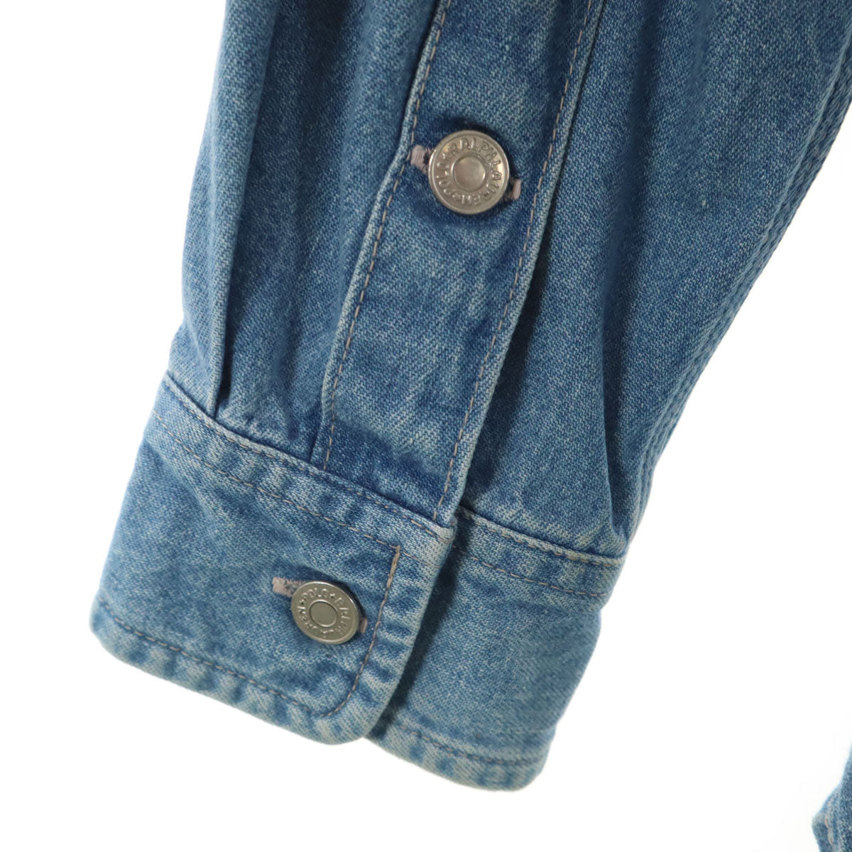 POLO COUNTRY RALPH LAUREN ポロカントリー ラルフローレン 80s 90s オールド 長袖 デニムシャツ M ウォッシュブルー メンズ