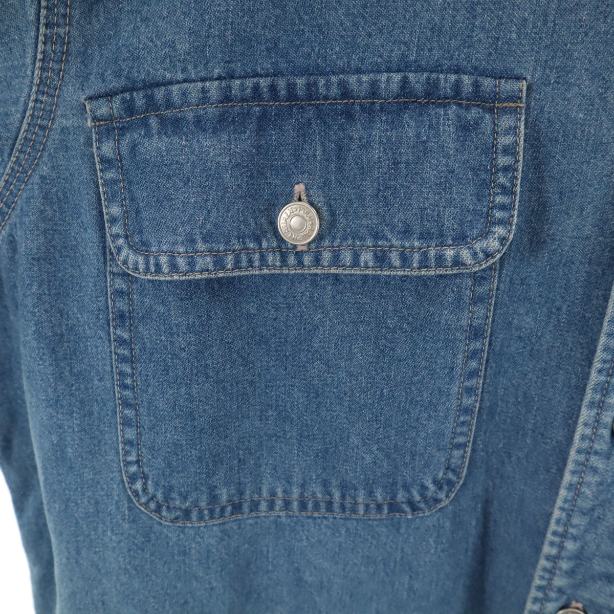 POLO COUNTRY RALPH LAUREN ポロカントリー ラルフローレン 80s 90s オールド 長袖 デニムシャツ M ウォッシュブルー メンズ