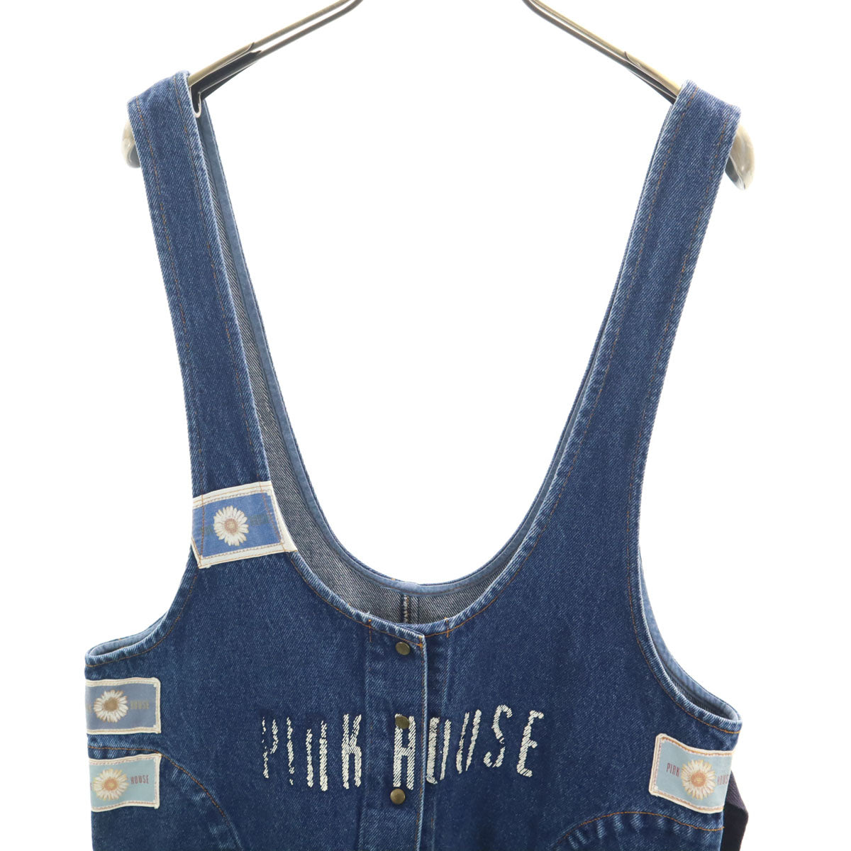 PINK HOUSE ピンクハウス ノースリーブ デニム ワンピース ウォッシュブルー レディース