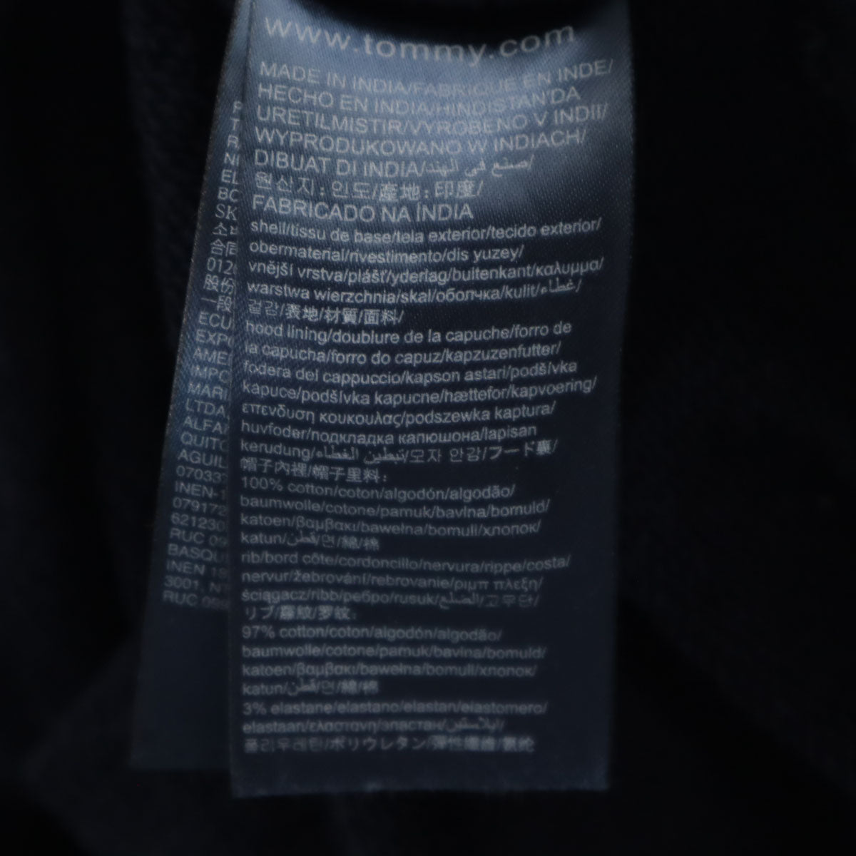 TOMMY HILFIGER トミーヒルフィガー 長袖 スウェット ジップパーカー L ネイビー メンズ