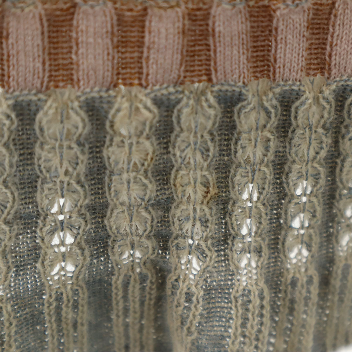 Missoni ミッソーニ ボーダー柄 ノースリーブ ニット 44 ベージュ レディース