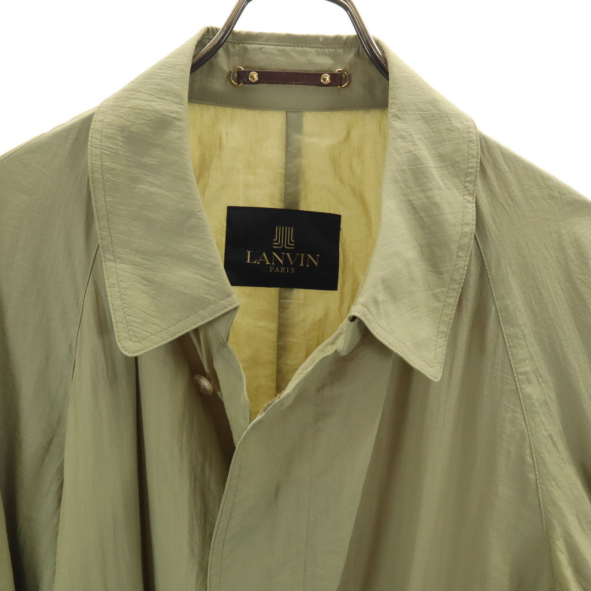 LANVIN ランバン 90s オールド パッカブル ステンカラーコート オリーブ系 スプリング トラベル メンズ