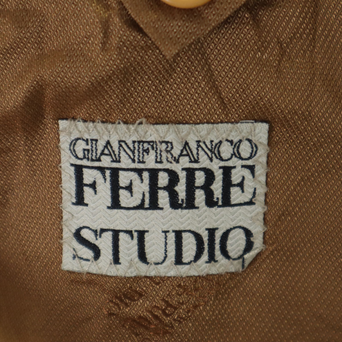 GIANFRANCO FERRE STUDIO ジャンフランコフェレストゥディオ イタリア製 リネン100% ジャケット 42 ベージュ系 メンズ